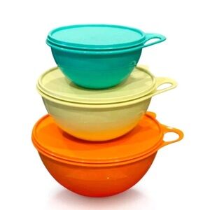 Colorful Nesting Bowls with Lids